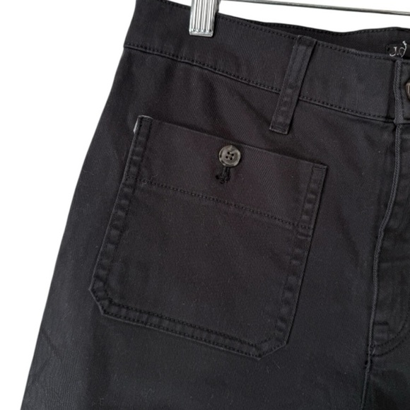 J. Crew Petite Sailor Wide Leg Crop Black Pants Size 27P Style B6639 - Picture 6 of 16
